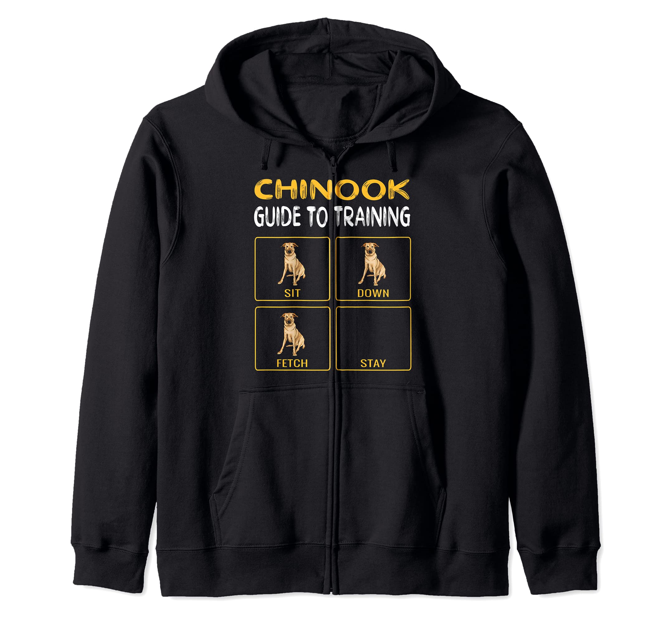 Funny Chinook Guide To Training Dog Obedience Zip Hoodie