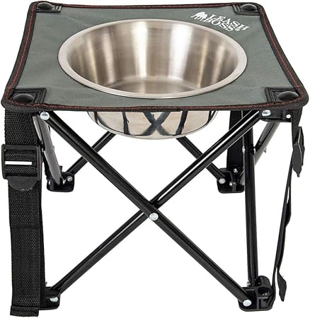 collapsible raised dog bowl