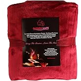 PassionMate100% Waterproof & Stain Proof Intimacy Bed Pad - Couples Massage - Ultra-Soft, Silent, Plush Bedsheets Protector with Tuck-in Sides - Quickie Size for King Bed (76x55 Inch, Burgundy)
