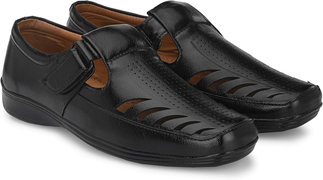 Buy Lucky Mens Casual Partywear Sandal Shoes (BLACK