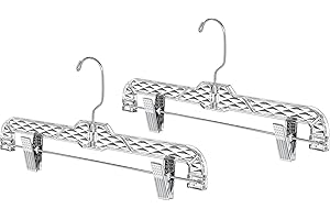 Whitmor Crystal Skirt/Slack Hangers W/Clips S/2