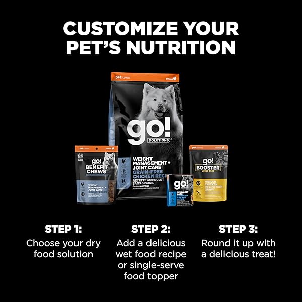 GO! SOLUTIONS WEIGHT MANAGEMENT + JOINT CARE DOG TREATS – CHICKEN RECIPE – SOFT AND CHEWY DOG TREATS, 6 OZ BAG