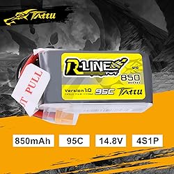 TATTU R-Line 850mAh 14.8V 95C 4S LiPo Battery Pack
