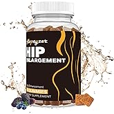 mopayzer Booty Gummies for Big Butt and HIPS, Bigger Butt Gummies for Natural Curves, 1 PCS Bum Support Gummies, Berry Flavored Women Support Supplement, Boost Glute Growth, Fenugreek, 60 Count.