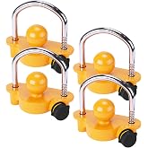 Turnart Trailer Hitch Lock Keyed Alike, Trailer Lock 2 Set, 4 Pack,Hitch Lock, Trailer Coupler Lock, Trailer Tongue Lock, Adjustable, Heavy-Duty Steel, Universal Size Fits 1-7/8", 2", 2-5/16" Couplers