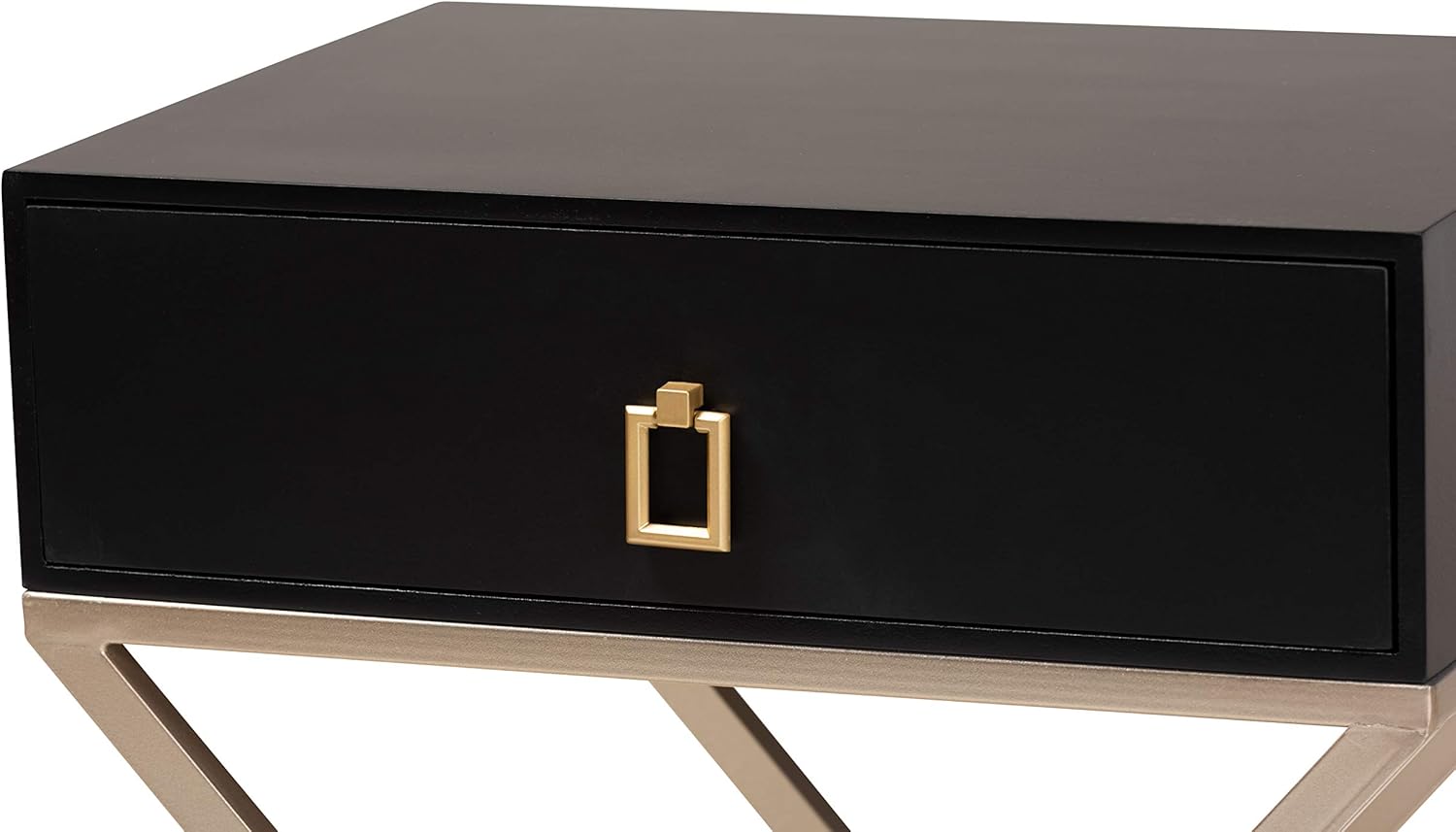 Baxton Studio Nightstands, Black/Brass/Gold: Kitchen & Dining