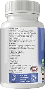 Simply Pure Neem Capsules 500mg 90 Vegan Organic Soil Association view 2