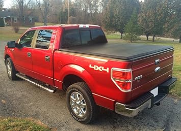 Amazon Com Maxmate Soft Tri Fold Truck Bed Tonneau Cover For 2009 2014 Ford F 150 Styleside 5 5 Bed Automotive