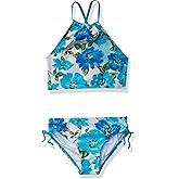 Kanu Surf Girls Daisy UPF 50 Beach Sport Halter Tankini 2-Piece Swimsuit