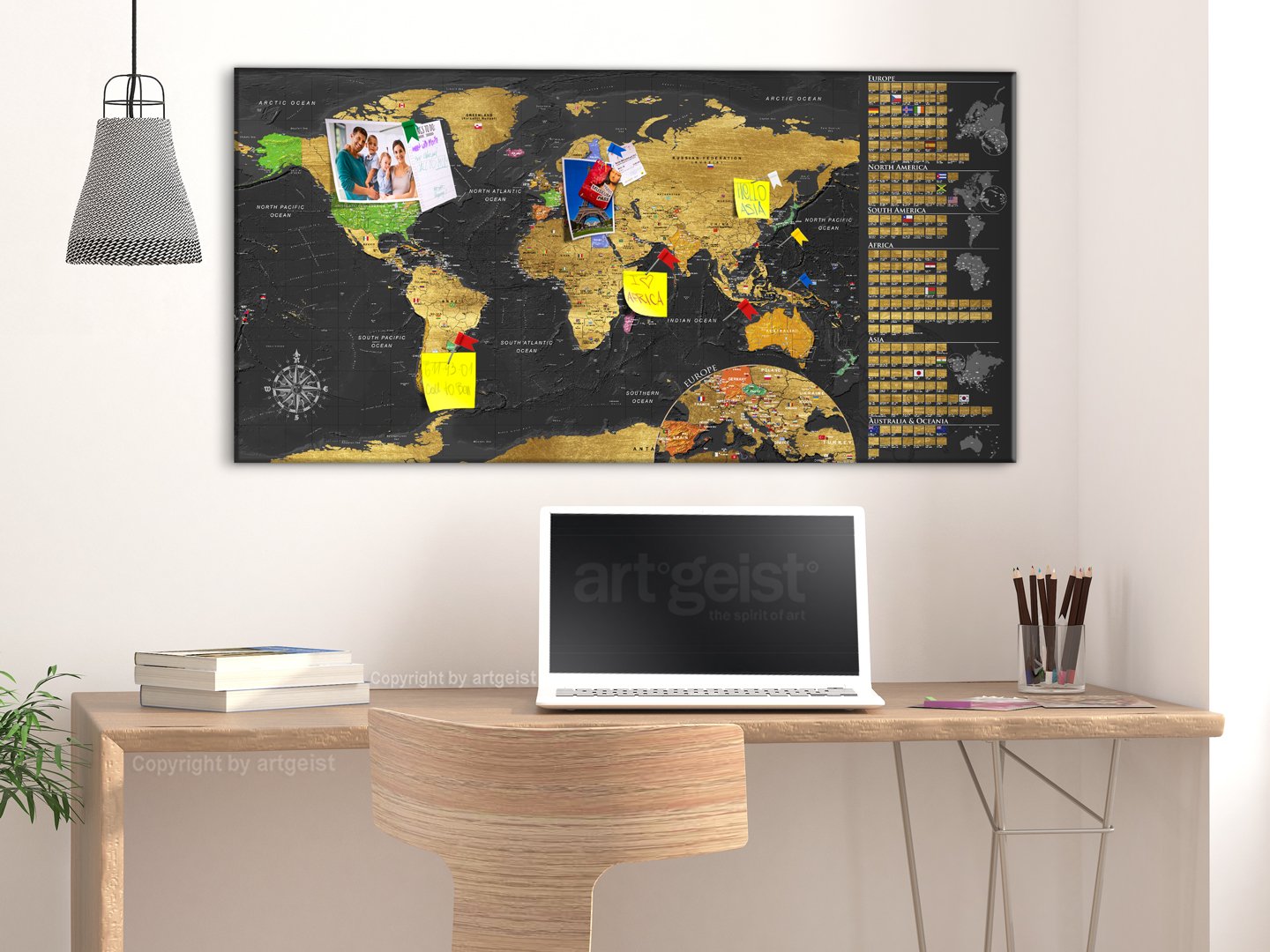 Murando Scratch Off World Map 100x50 Cm Blue Wall Poster Maps For Scratching Travel Design K A