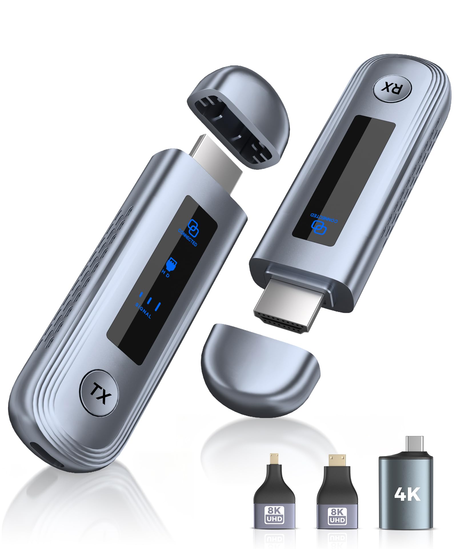 Photo 1 of Beyn 4K Wireless HDMI Transmitter and Receiver, 4K Input & Output,2026 Upgraded LED Display,Plug and Play,Wireless HDMI Extender,Compatible with PC/Laptop/Camera/HDTV/Projector/TV Box