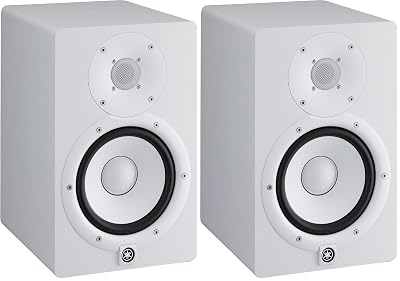 YAMAHA HS7W 7-Inch Powered Studio Monitor Speaker, White (Pack of 2)