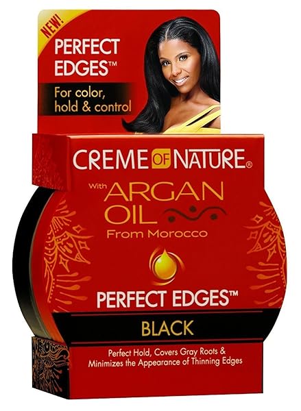CREME OF NATURE ARGAN OIL PERFECT EDGES BLACK 2.25 OUNCE
