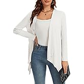 LUXEBOLD Open Front Cardigan for Women Casual Long Sleeve Lightweight Flowy Cardigans Sweater Kimono Style Coat