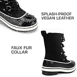 DREAM PAIRS Women's Snow Winter Boots Mid Calf
