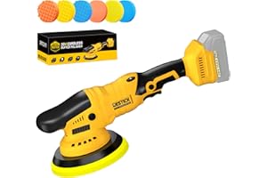 Cordless Buffer Polisher Kit for Dewalt 20V Battery (No Battery), 6-Inch Car Rotary Buffer Polisher with 6-Speed Orbital Desi
