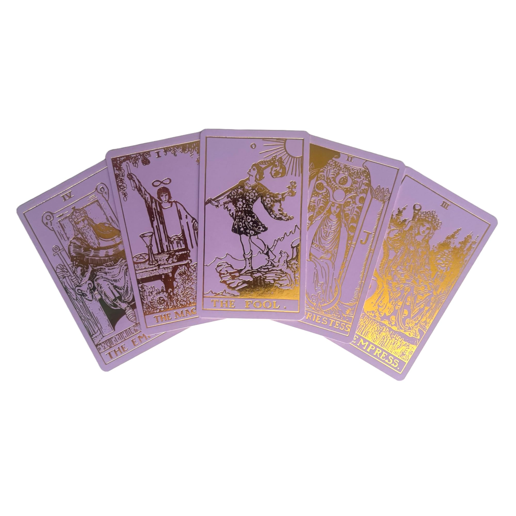 Lavender Tarot & Guide | Classic Tarot Design and Gold Foil