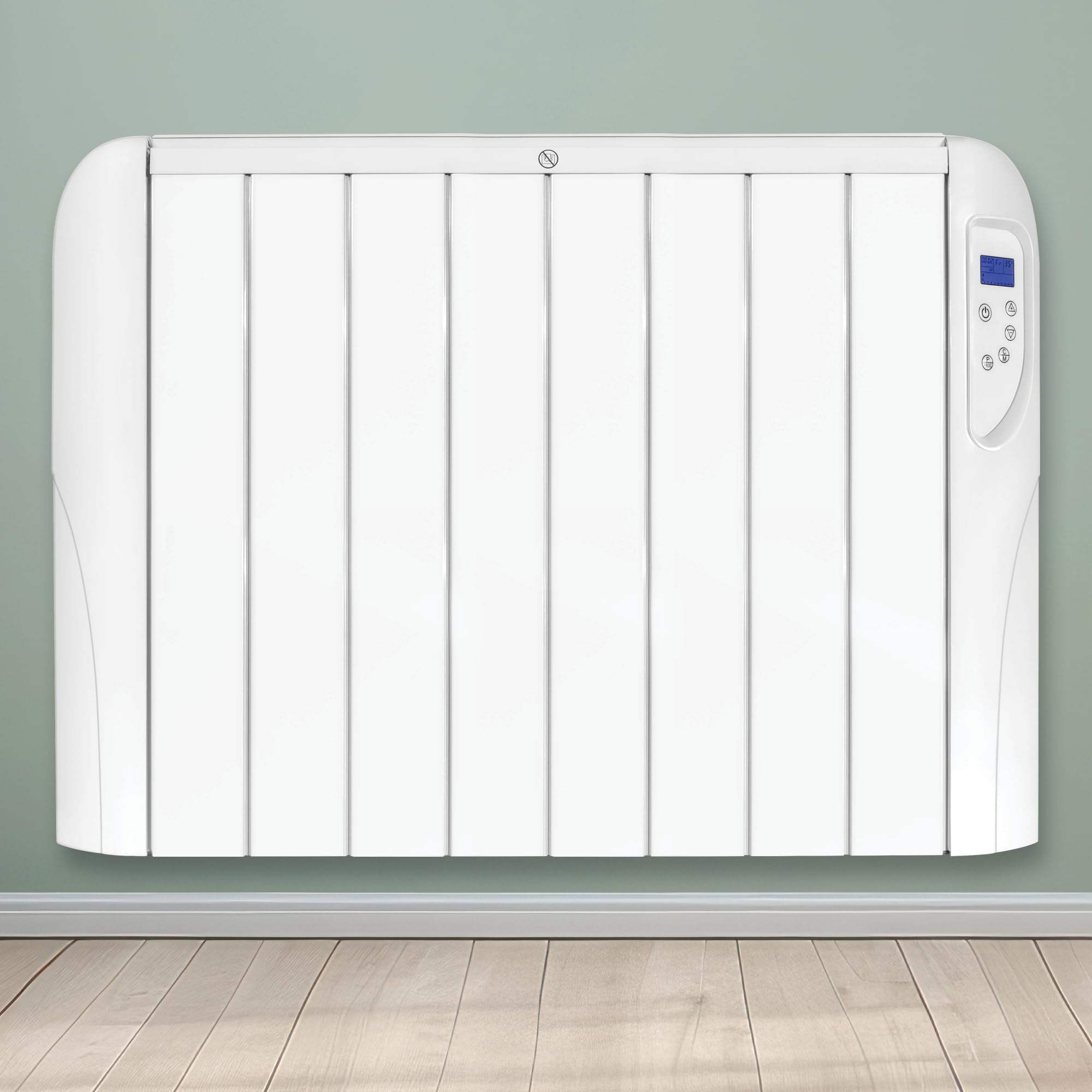 Futura 2000W White Electric Radiator Heaters for Home, Bathroom Safe 24/7 Day Timer Electric Heater Lot 20 & Advanced Thermostat Control Wall Mounted Low Energy Panel Heater with Child Lock