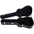 Gearlux Dreadnought Acoustic Guitar Hardshell Case with Accessory Compartment - Black