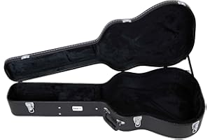 Gearlux Dreadnought Acoustic Guitar Hardshell Case with Accessory Compartment - Black