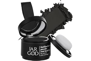 JARGOD Hairline Powder Root Touch-Up Temporary Concealing Powder for Women & Men, Instant Gray Coverage, Black (0.14 Ounce, Pack of 1)
