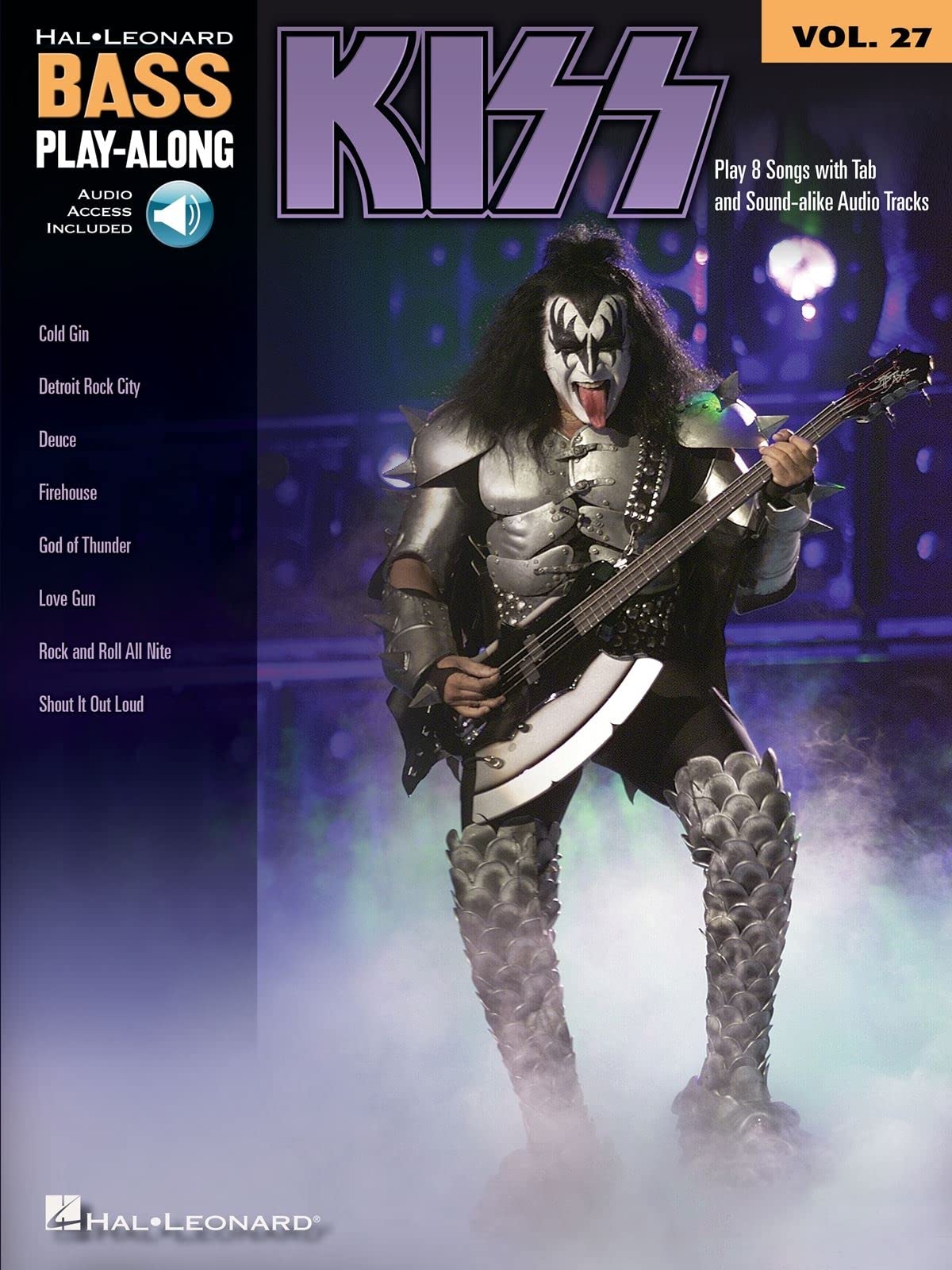 Bass Guitar Play Along Volume 27 Kiss Bgtr Tab Bk/Cd (Hal Leonard Bass Play-Along)