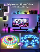 Lepro S1 AI Smart LED Strip Lights 5M RGB IC Alexa Google WiFi Music view 4