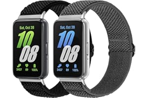 BTTNG Elastic Nylon Sport Bands Compatible with Samsung Galaxy Fit 3 Women Men, Adjustable Stretchy Comfortable Nylon Straps 