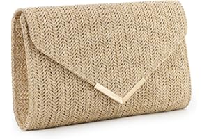 GOKTOW Straw Clutch Purse Raffia Rattan Summer Evening Bag Woven Beach Handbags for Women Wedding Vacation Travel Party 2025