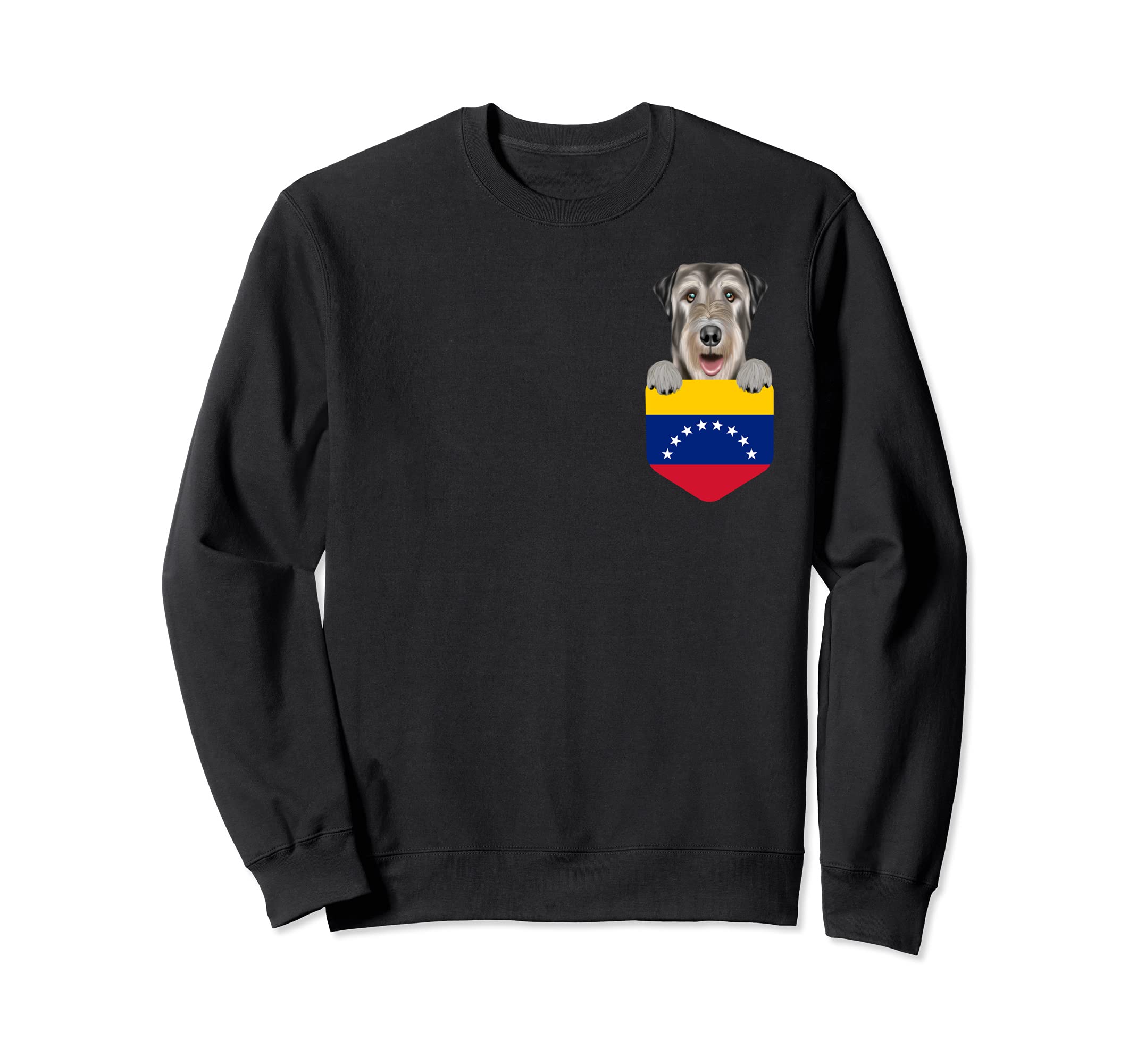 Venezuela Flag Irish Wolfhound Dog In Pocket Sweatshirt