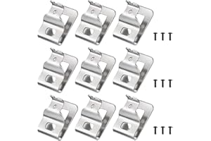 9 Pcs Belt Clips, Stainless Steel Hook Drill Clips Tool with Screws Fits for Dewalt N268241 Fit for 20V Power Tools DCD980 DC