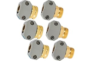 LIULO TOOL Garden Hose Repair Kit, 3 Sets Aluminum Alloy Garden Hose End Mender Kit, Male and Female Garden Water Hose Repair Connector Fittings, Fit 5/8" and 3/4" Garden Hose Connector