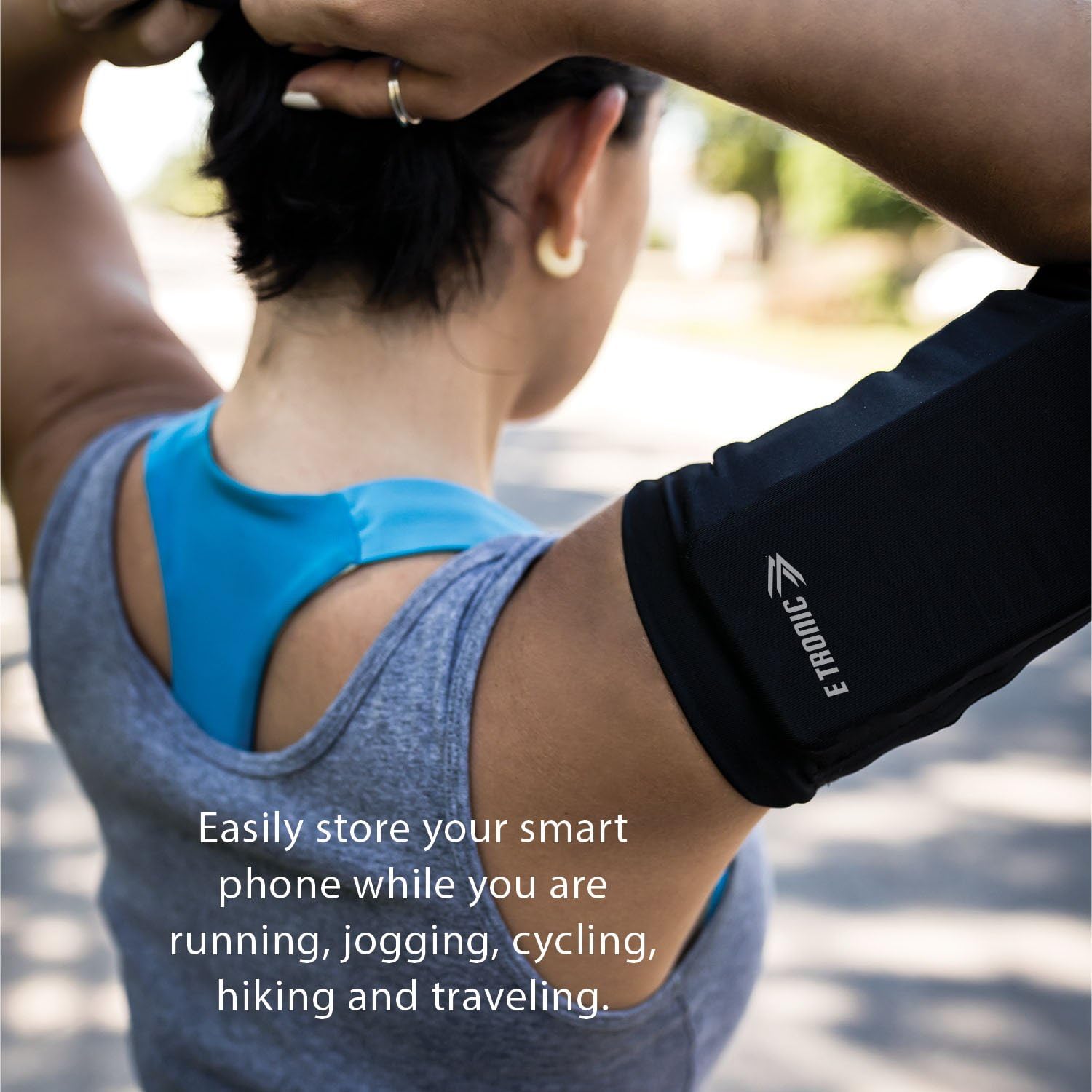 Phone Armband Sleeve: Running Sports Arm Band Strap Holder Pouch Case for Exercise Workout Compatible with iPhone 5S SE 6 6S 7 8 X Plus iPod Android Samsung Galaxy S5 S6 S7 S11 Black XL