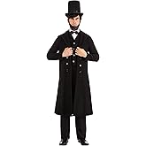 Fun Costumes Men's Abraham Lincoln Halloween Costume | Adult Abe Lincoln Outfit for Historical Themed Dress-Up & Events