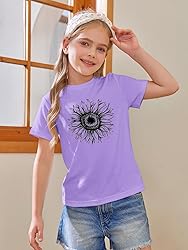 Girls Short Sleeve T Shirts Kids Summer Tops