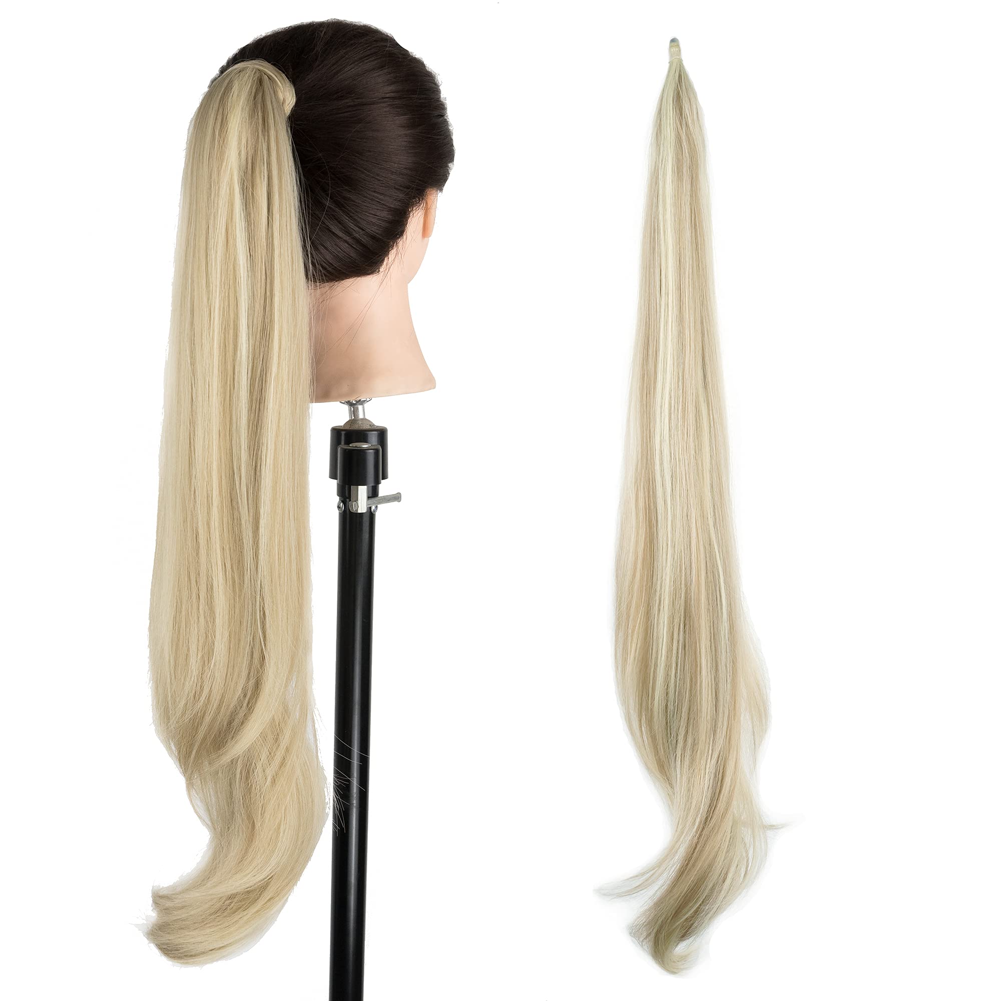 IMISSU Hair Extension Pony Tail Flexible Hair Ponytails Hairpieces (Piano Dirty Blonde)