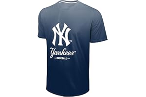 FOCO MLB Men's Official Primary Logo Wordmark Premier Team Spirit Performance Gradient T-Shirt