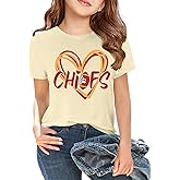 QAUN Football Shirts for Kids Boys Girls Game Day Tshirts Fans Gift Tops Football Team Tees 5-13y