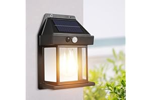 Eclorui Solar Lights Outdoor, Dusk to Dawn Solar Wall Sconce Motion Sensor, 3 Lighting Modes Waterproof Solar Security Wall Lantern Light Fixtures for Garden Yard Patio Fence Outside Decorative