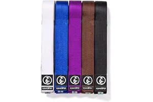 KOMBAT USA Jiu-Jitsu BJJ Premium Belts–Pro Grade Belt with Sleeve Bar for Ranking Stripes, Durable|IBJJF Competition Approved