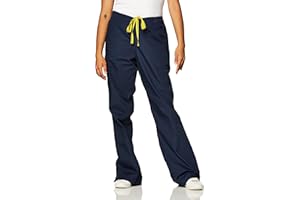 WonderWink Women's Scrubs Romeo Six-Pocket Flare Leg Pant - XS-5XL, 6 Pockets, Elastic Waistband with Convertible Drawstring