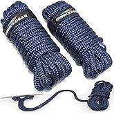INNOCEDEAR 2 Pack Premium Navy Blue Dock Lines - 15' / 25'/35' with Eyelet.Double Braided Nylon Dock Line/