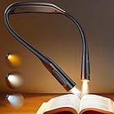 Glocusent Lightweight Neck Light for Reading in Bed, 1200mAh Rechargeable Book Light, Hands-Free Reading Light, 5 Colors, 5 B