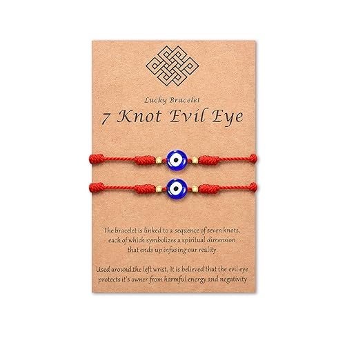 Tarsus Evil Eye Knot Lucky Bracelets Adjustable Red