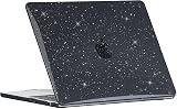 EooCoo MacBook Air 13.6 Case Transparent Glitter Crystal Black A3449 A3240 view 7