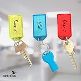 BirdFactor 25 Pack Heavy Duty Key Tags with Labels 5 Colours Plastic Box view 5