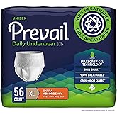 Prevail Daily Protective Underwear - Unisex Adult Incontinence Underwear - Disposable Adult Diaper for Men & Women - Maximum Absorbency - X-Large - 56 Count (4 packs of 14)