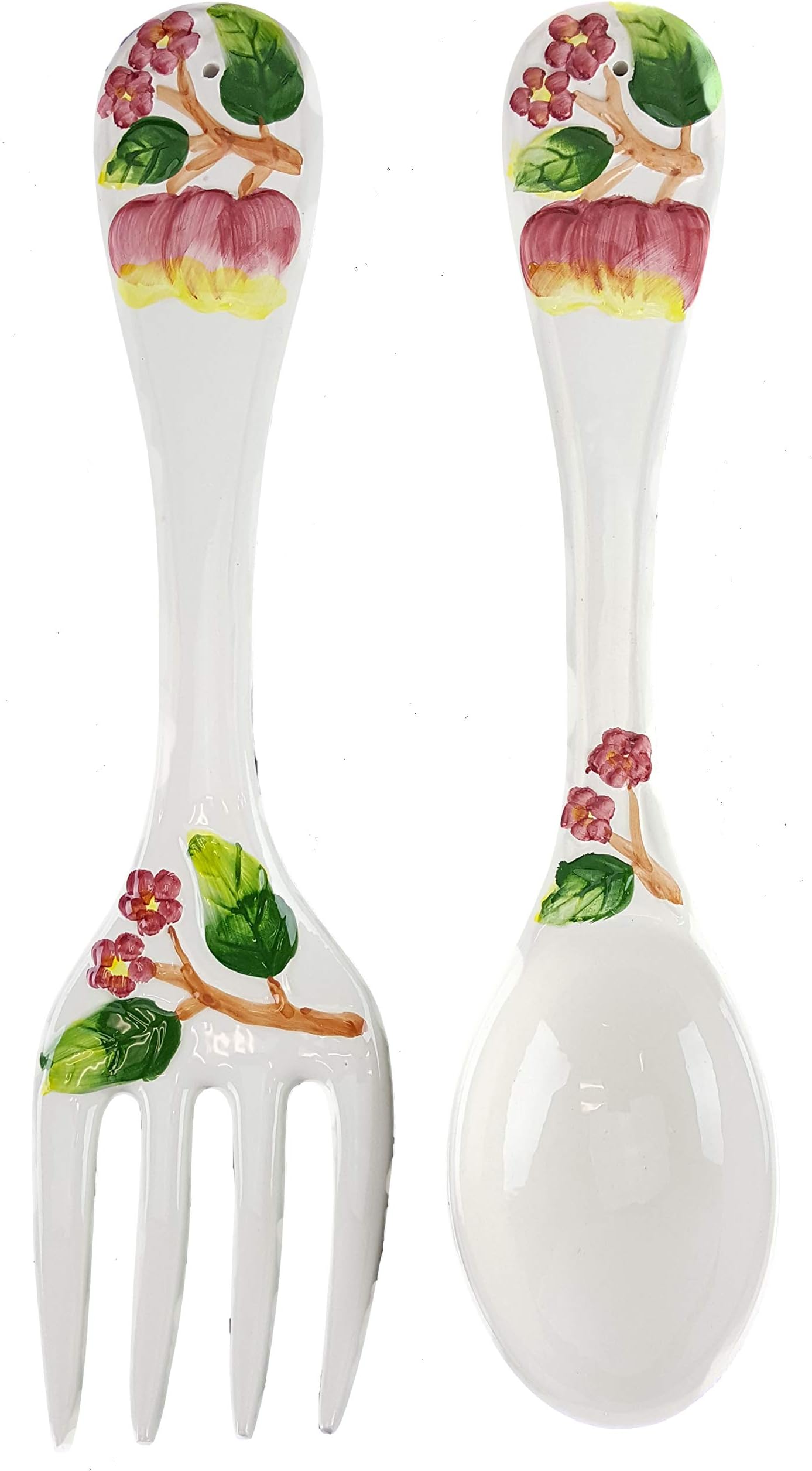 KK Merchandise Apples Ceramic Giant Spoon & Fork Wall Decor