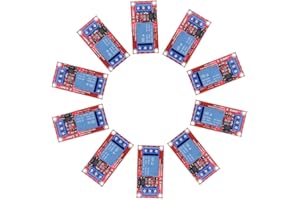 Valefod DC 5V Relay Module 1-Channel Relay Switch with Optocoupler Isolation High/Low Level Trigger, Pack of 10