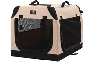 X-ZONE PET Foldable Soft Dog Crate 3-Door Pet Kennels for Dogs and Cats Sturdy Durable Pet Crate for Travel,Indoor&Outdoor Us